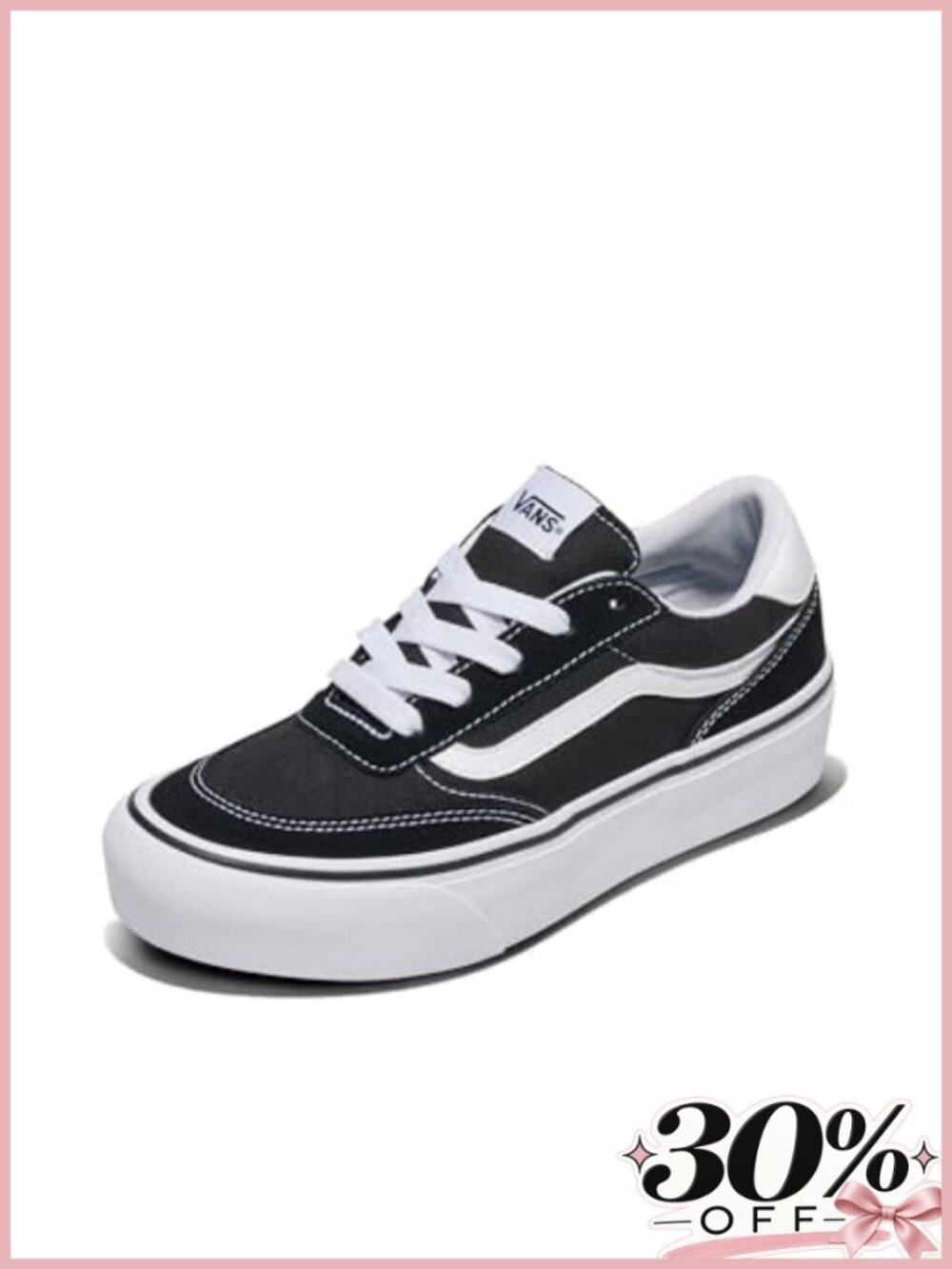 Women's Low-Top Leather Platform Skate Sneakers